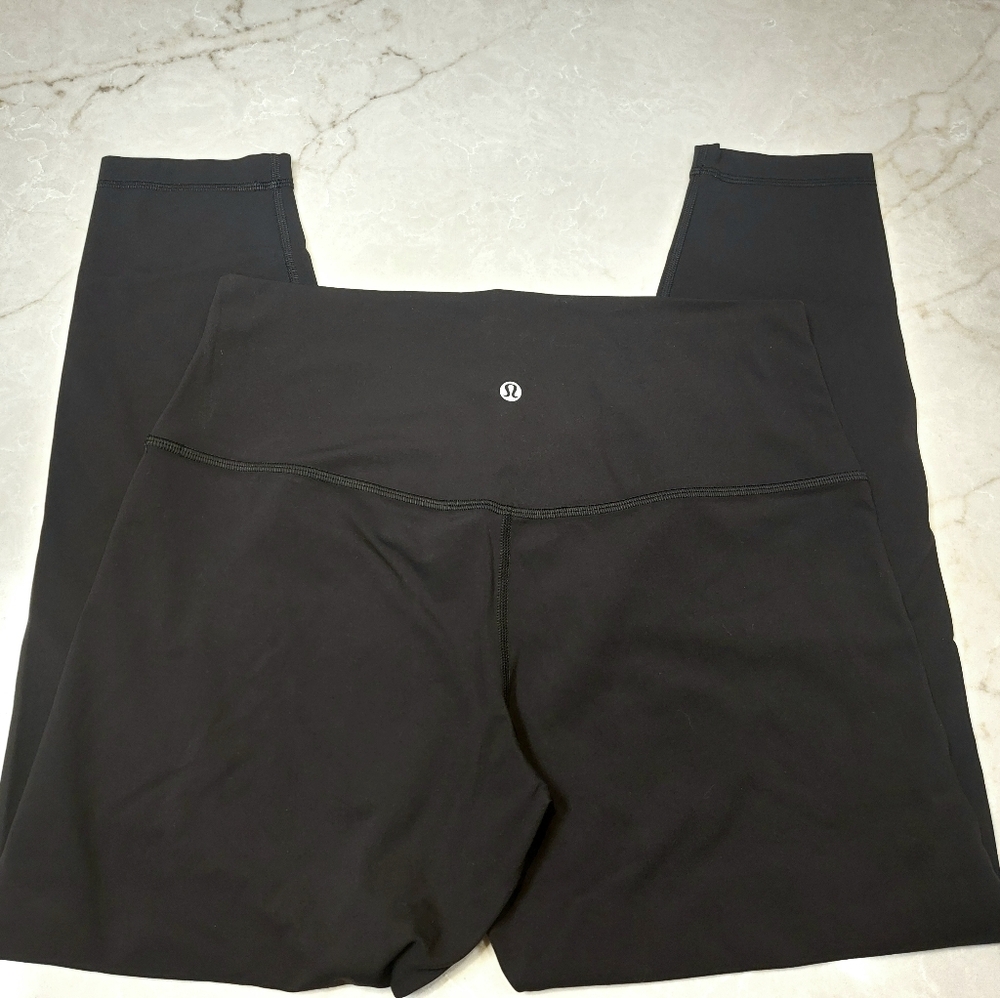 LuluLemon Align High-rise Leggings In Nulu Fabric Cropped Leg In Black